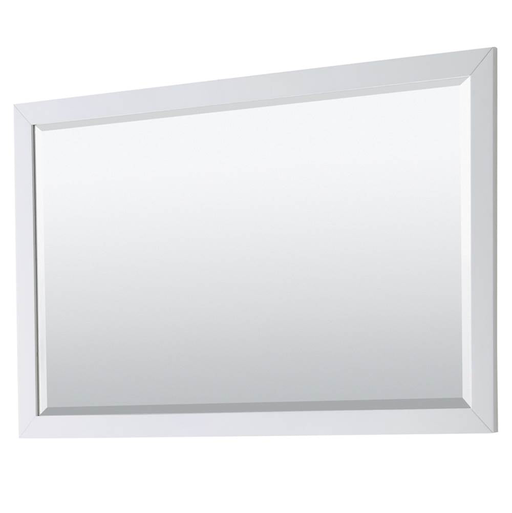 Daria 60 Inch Single Bathroom Vanity in White, White Carrara Marble Countertop, Undermount Square Sink, 58 Inch Mirror, Brushed Gold Trim