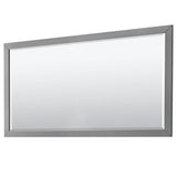 Daria 80 Inch Double Bathroom Vanity in Dark Gray, White Cultured Marble Countertop, Undermount Square Sinks, 70 Inch Mirror