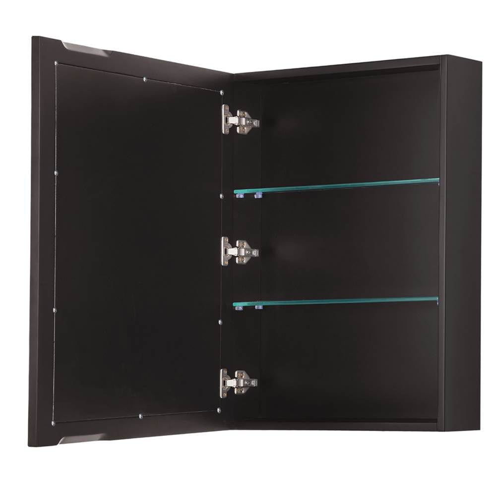Daria 48 Inch Single Bathroom Vanity in Dark Espresso, White Cultured Marble Countertop, Undermount Square Sink, Medicine Cabinet
