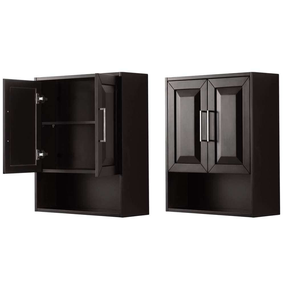 Daria Wall-Mounted Storage Cabinet in Dark Espresso