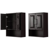 Daria Wall-Mounted Storage Cabinet in Dark Espresso