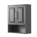 Wyndham Collection - Daria Wall-Mounted Storage Cabinet in Dark Gray - Dark Gray