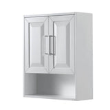 Wyndham Collection - Daria Wall-Mounted Storage Cabinet in White - White