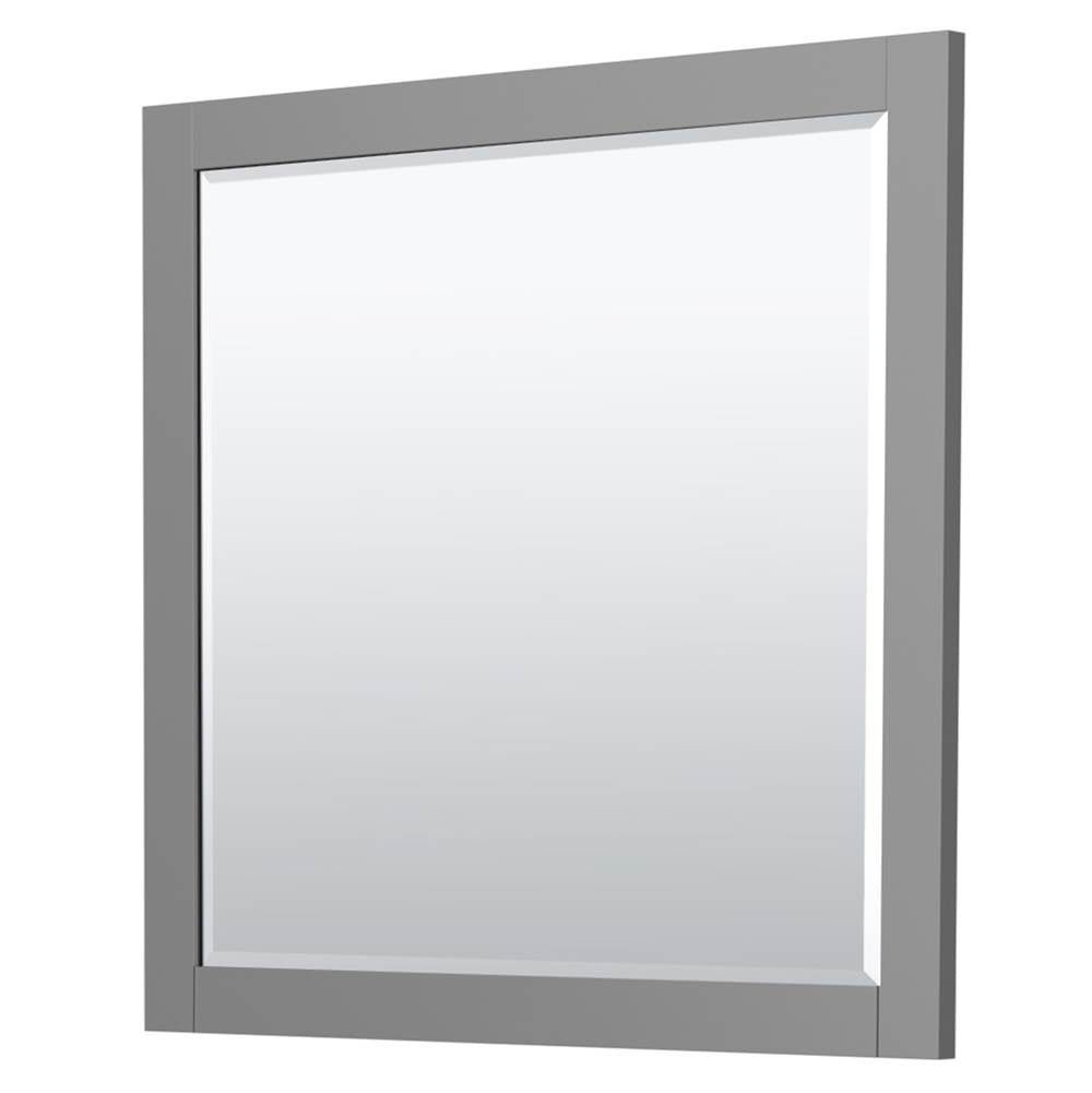 Miranda 42 Inch Single Bathroom Vanity in Dark Gray, No Countertop, No Sink, Brushed Gold Trim, 34 Inch Mirror