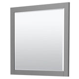 Miranda 42 Inch Single Bathroom Vanity in Dark Gray, No Countertop, No Sink, Brushed Gold Trim, 34 Inch Mirror