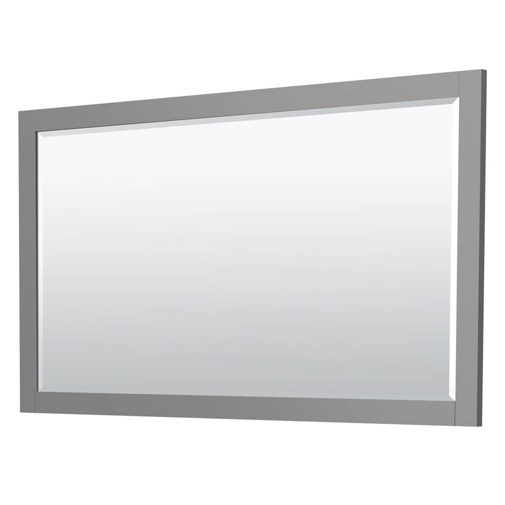 Miranda 60 Inch Double Bathroom Vanity in Dark Gray, White Carrara Marble Countertop, Undermount Square Sinks, Brushed Gold Trim, 58 Inch Mirror