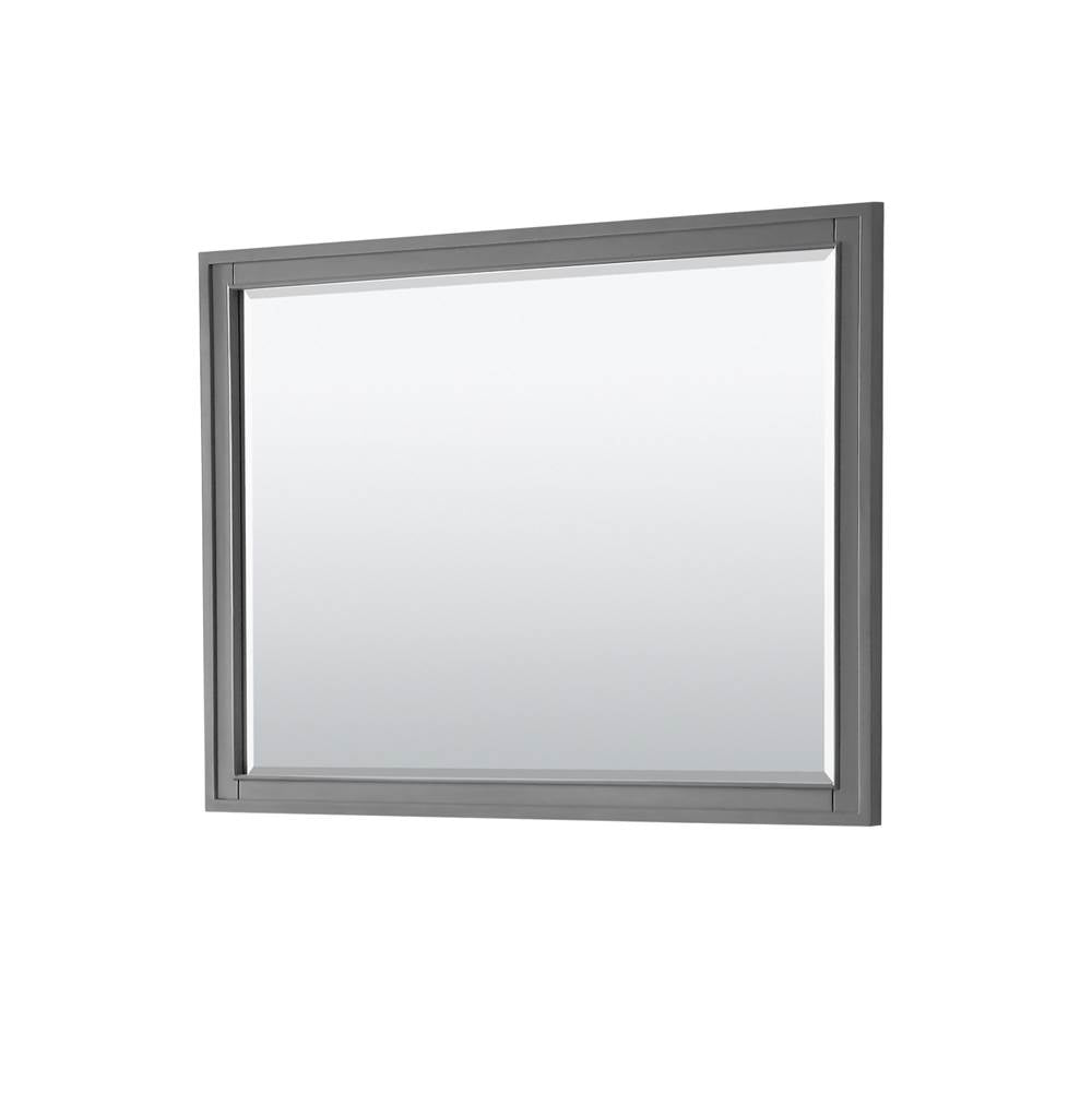 Margate 48 Inch Single Bathroom Vanity in Dark Gray, No Countertop, No Sink, and 44 Inch Mirror