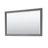 Margate 60 Inch Single Bathroom Vanity in Dark Gray, White Carrara Marble Countertop, Undermount Oval Sink, and 56 Inch Mirror