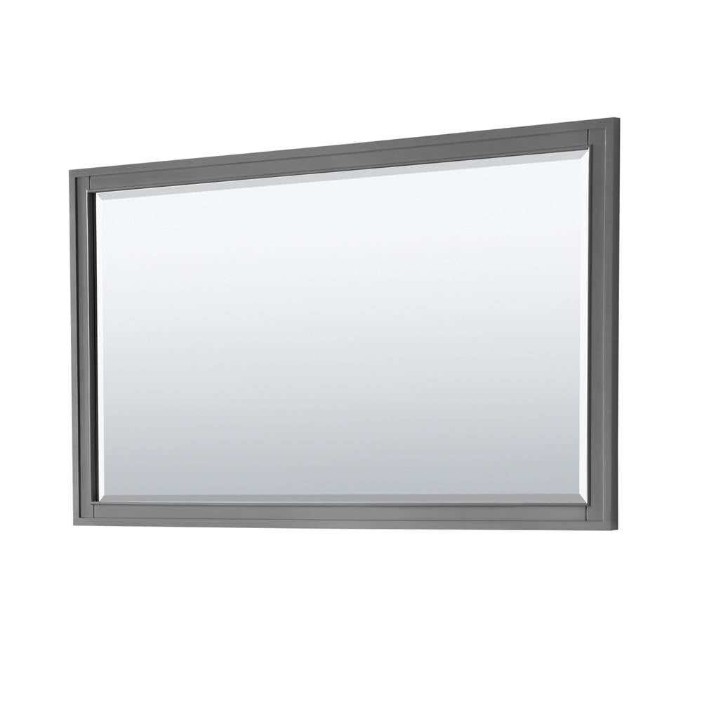 Margate 60 Inch Single Bathroom Vanity in Dark Gray, White Carrara Marble Countertop, Undermount Square Sink, and 56 Inch Mirror