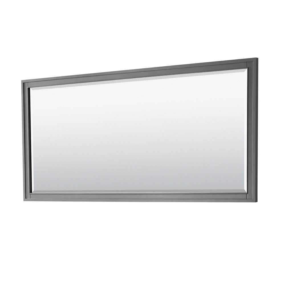 Margate 72 Inch Double Bathroom Vanity in Dark Gray, No Countertop, No Sink, and 70 Inch Mirror
