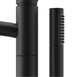 Taron Modern-Style Bathroom Tub Filler Faucet (Floor-mounted) in Matte Black