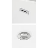 Grayley 60 x 32 Inch Alcove Bathtub in White with Right-Hand Drain and Overflow Trim in Polished Chrome