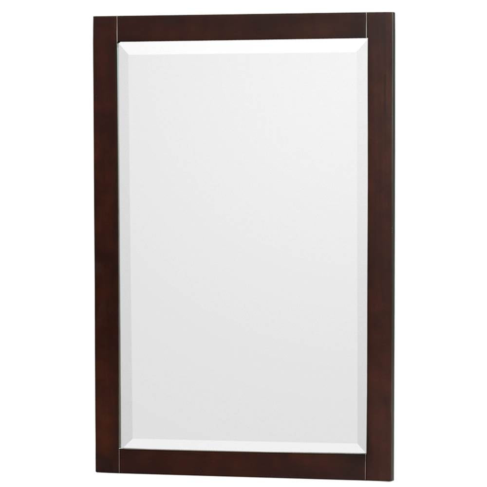 Acclaim 72 Inch Double Bathroom Vanity in Espresso, White Cultured Marble Countertop, Undermount Square Sinks, 24 Inch Mirrors
