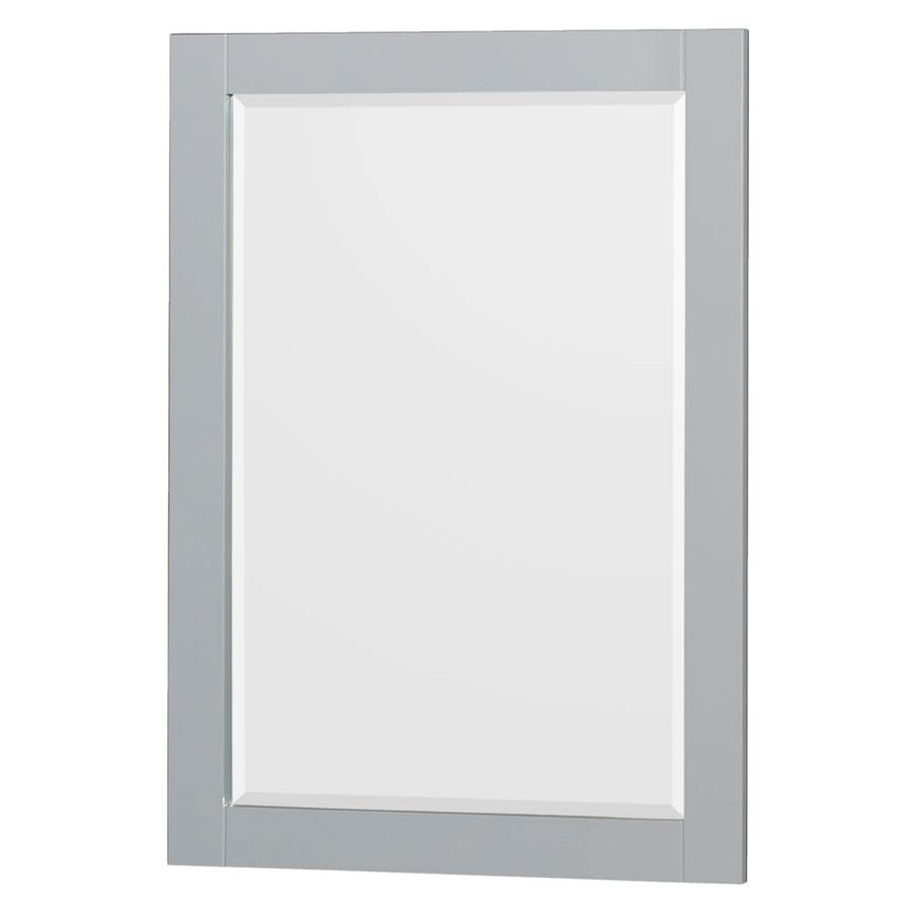 Acclaim 48 Inch Single Bathroom Vanity in Oyster Gray, White Cultured Marble Countertop, Undermount Square Sink, 24 Inch Mirror