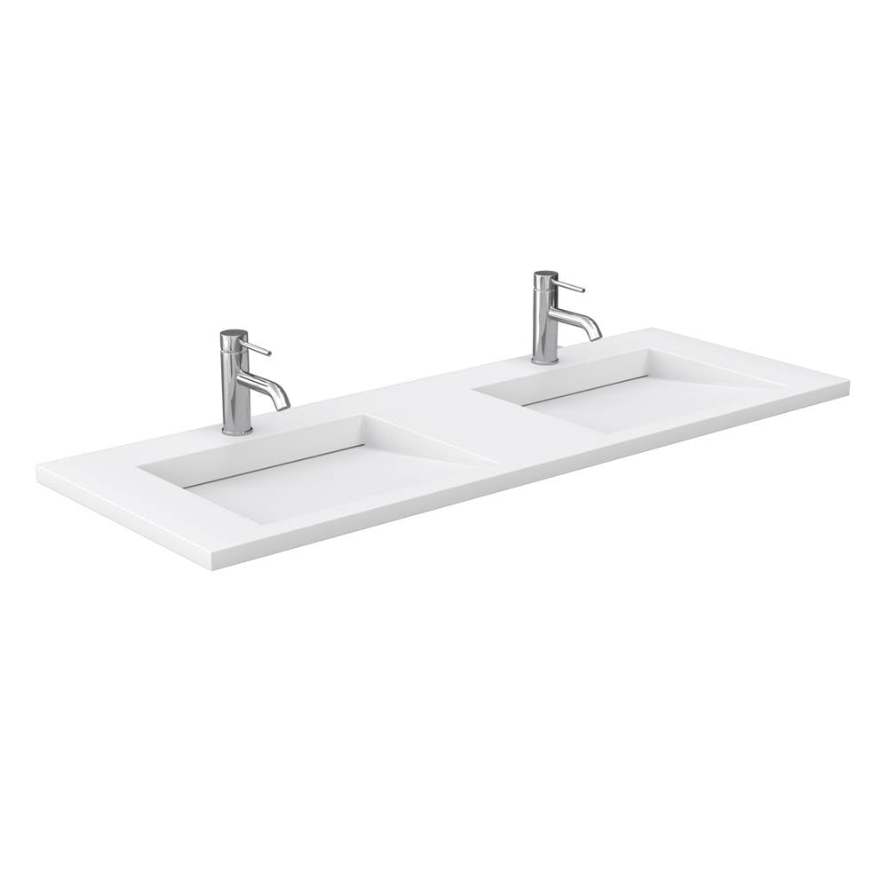 Miranda 60 Inch Double Bathroom Vanity in White