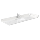 Daria 60 Inch Single Bathroom Vanity in Dark Blue, Carrara Cultured Marble Countertop, Undermount Square Sink, No Mirror