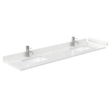 Daria 80 Inch Double Bathroom Vanity in Dark Blue, Carrara Cultured Marble Countertop, Undermount Square Sinks, No Mirror