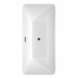 Tiffany 67 Inch Freestanding Bathtub in White with Matte Black Drain and Overflow Trim