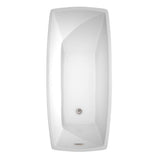Antigua 67 Inch Freestanding Bathtub in White with Polished Chrome Drain and Overflow Trim