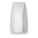 Antigua 67 Inch Freestanding Bathtub in White with Shiny White Drain and Overflow Trim