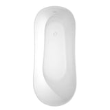 Janice 67 Inch Freestanding Bathtub in White with Shiny White Trim and Floor Mounted Faucet in Brushed Gold