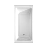 Grayley 60 x 30 Inch Alcove Bathtub in White with Left-Hand Drain and Overflow Trim in Polished Chrome