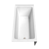 Grayley 60 x 30 Inch Alcove Bathtub in White with Left-Hand Drain and Overflow Trim in Polished Chrome
