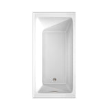 Grayley 60 x 30 Inch Alcove Bathtub in White with Left-Hand Drain and Overflow Trim in Polished Chrome