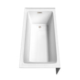 Grayley 60 x 30 Inch Alcove Bathtub in White with Right-Hand Drain and Overflow Trim in Polished Chrome