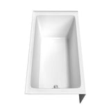 Grayley 60 x 32 Inch Alcove Bathtub in White with Left-Hand Drain and Overflow Trim in Polished Chrome