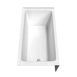 Grayley 60 x 32 Inch Alcove Bathtub in White with Left-Hand Drain and Overflow Trim in Polished Chrome