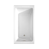 Grayley 60 x 32 Inch Alcove Bathtub in White with Left-Hand Drain and Overflow Trim in Polished Chrome