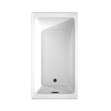 Grayley 60 x 32 Inch Alcove Bathtub in White with Left-Hand Drain and Overflow Trim in Matte Black