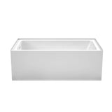 Grayley 60 x 32 Inch Alcove Bathtub in White with Left-Hand Drain and Overflow Trim in Shiny White