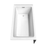 Grayley 60 x 32 Inch Alcove Bathtub in White with Right-Hand Drain and Overflow Trim in Polished Chrome