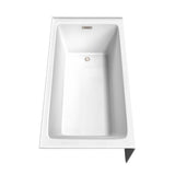 Grayley 60 x 32 Inch Alcove Bathtub in White with Right-Hand Drain and Overflow Trim in Polished Chrome