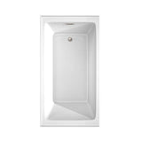 Grayley 60 x 32 Inch Alcove Bathtub in White with Right-Hand Drain and Overflow Trim in Polished Chrome