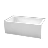 Wyndham Collection - Grayley 60 x 32 Inch Alcove Bathtub in White with Right-Hand Drain and Overflow Trim in Matte Black