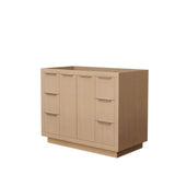 Wyndham Collection - Maroni 42 Inch Single Bathroom Vanity in Light Straw, No Countertop, No Sink