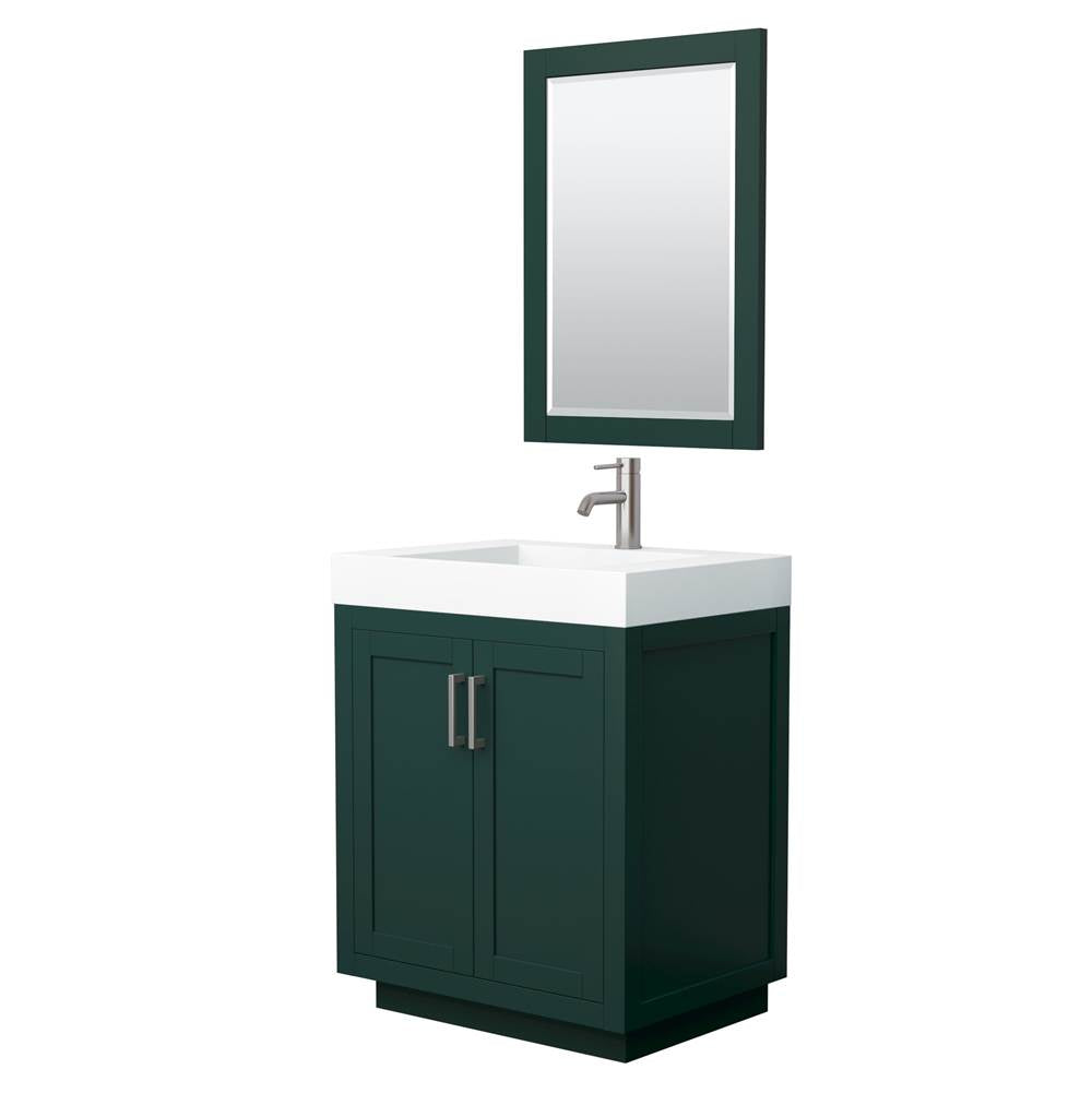 Wyndham Collection - Miranda 30 Inch Single Bathroom Vanity in Green