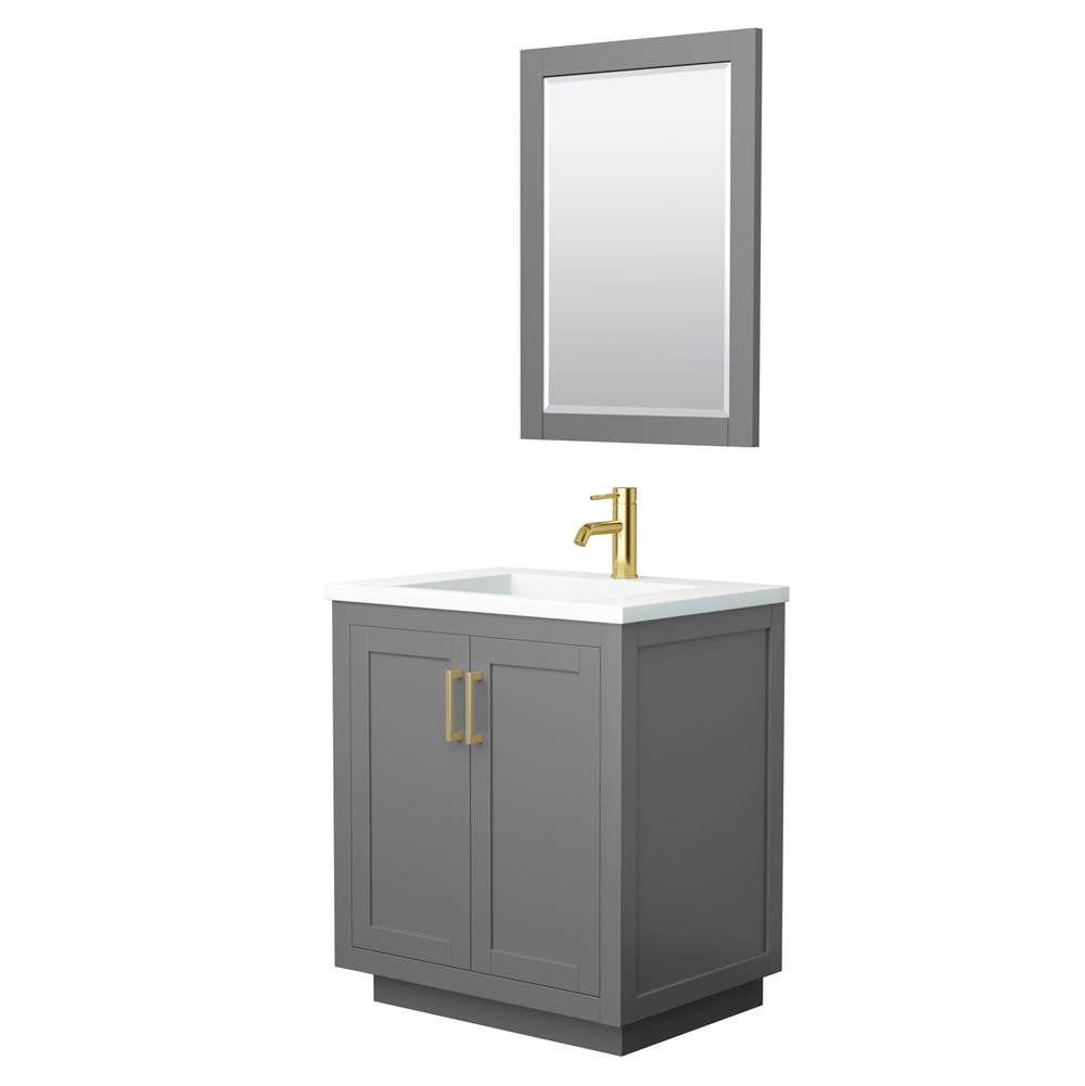 Wyndham Collection - Miranda 30 Inch Single Bathroom Vanity in Dark Gray
