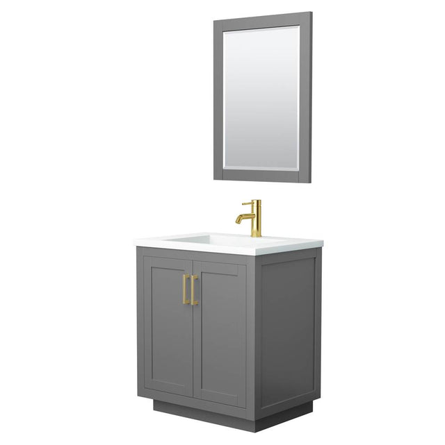 Wyndham Collection - Miranda 30 Inch Single Bathroom Vanity in Dark Gray