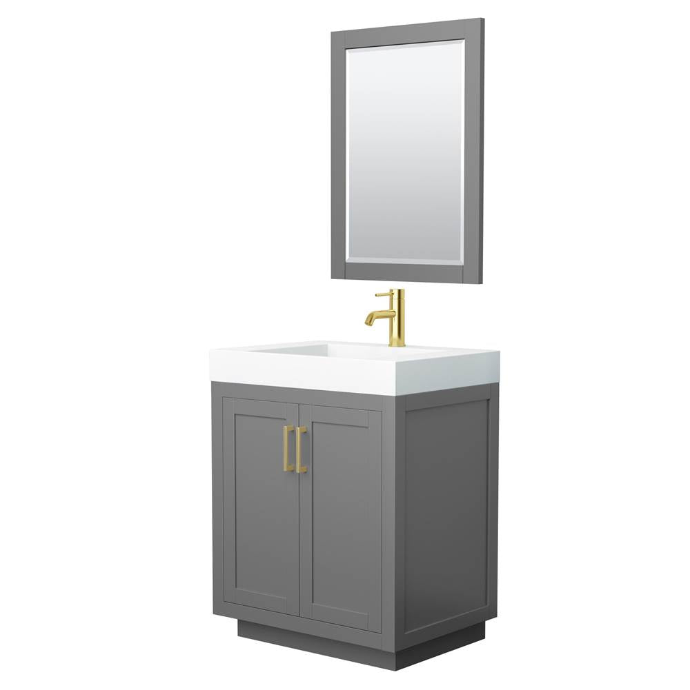 Wyndham Collection - Miranda 30 Inch Single Bathroom Vanity in Dark Gray