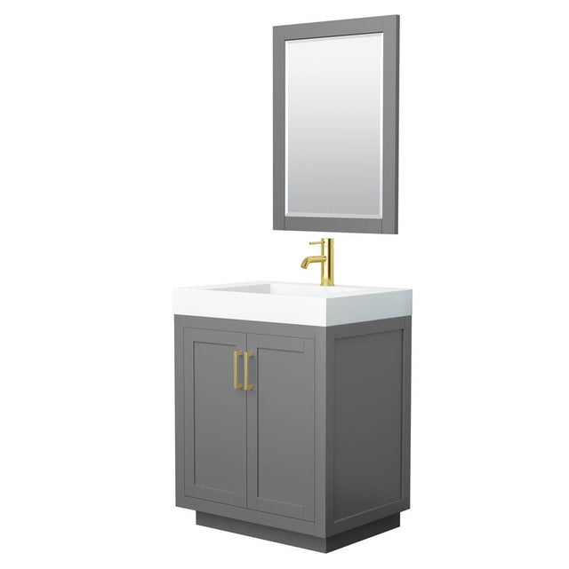 Wyndham Collection - Miranda 30 Inch Single Bathroom Vanity in Dark Gray