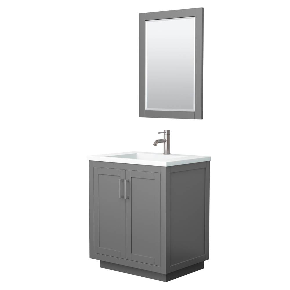 Wyndham Collection - Miranda 30 Inch Single Bathroom Vanity in Dark Gray