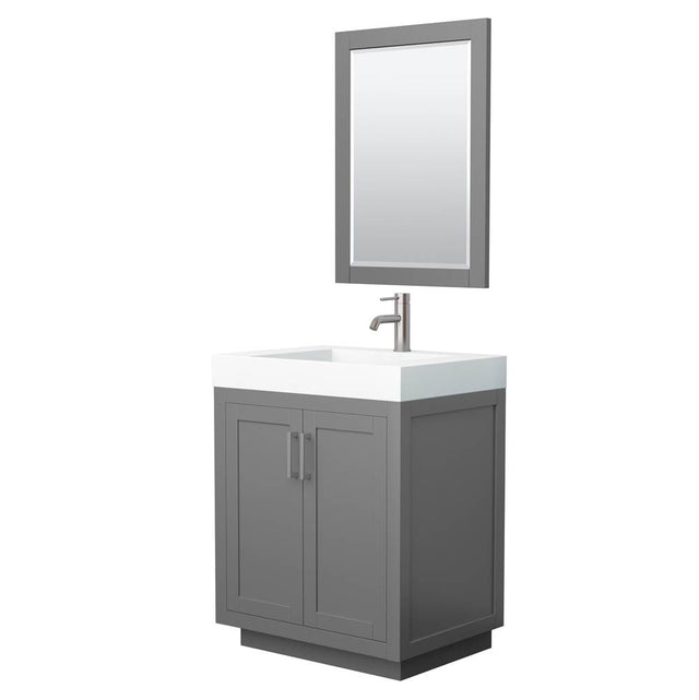 Wyndham Collection - Miranda 30 Inch Single Bathroom Vanity in Dark Gray