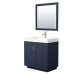 Wyndham Collection - Miranda 36 Inch Single Bathroom Vanity in Dark Blue