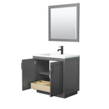 Miranda 36 Inch Single Bathroom Vanity in Dark Gray