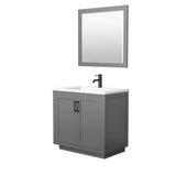 Wyndham Collection - Miranda 36 Inch Single Bathroom Vanity in Dark Gray