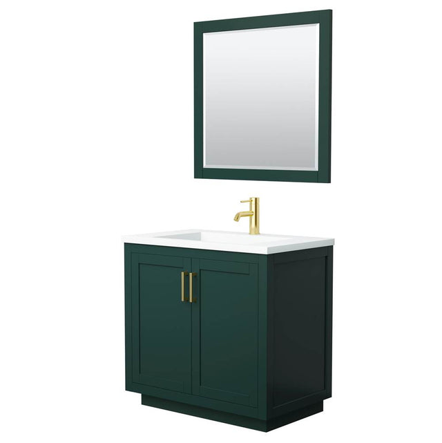 Wyndham Collection - Miranda 36 Inch Single Bathroom Vanity in Green